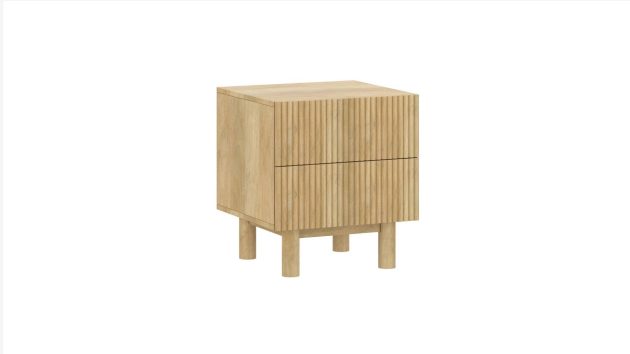 Sangra 2 Drawer Accent Table in Natural