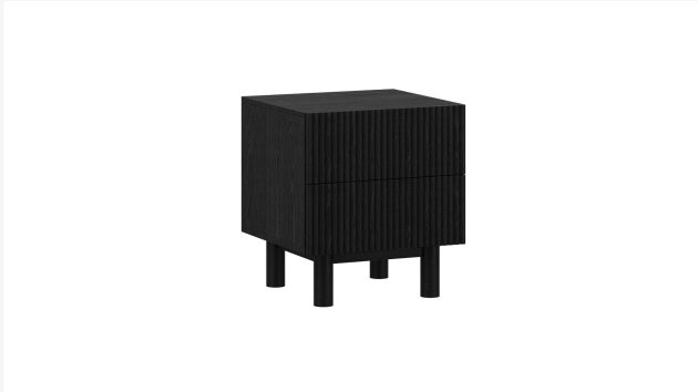 Sangra 2 Drawer Accent Table in Black