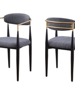 DINING CHAIR SET OF 2 GREY