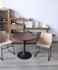 Alternative view of DINING CHAIR SET OF 2 VINTAGE BEIGE