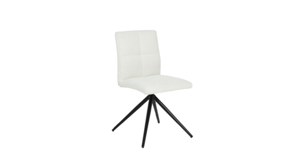 DINING CHAIR SET OF 2 WHITE