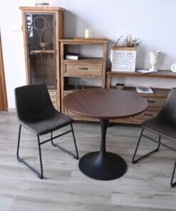 Alternative view of DINING CHAIR SET OF 2 VINTAGE BROWN