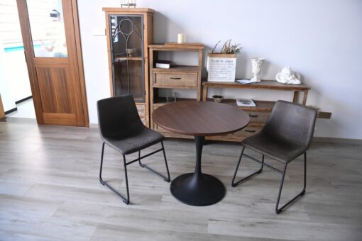 Alternative view of DINING CHAIR SET OF 2 VINTAGE BROWN
