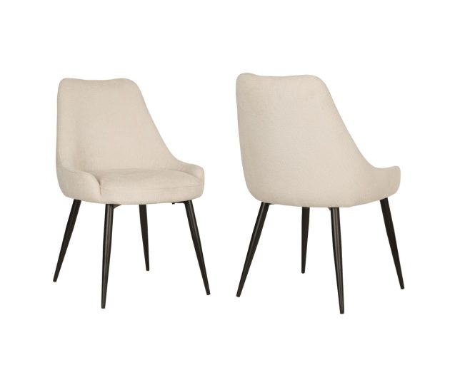 DINING CHAIR SET OF 2 BEIGE