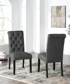 Alternative view of DINING CHAIR SET OF 2 GREY