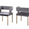 DINING CHAIR SET OF 2 GREY