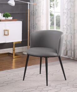 Alternative view of DINING CHAIR SET OF 2 GREY