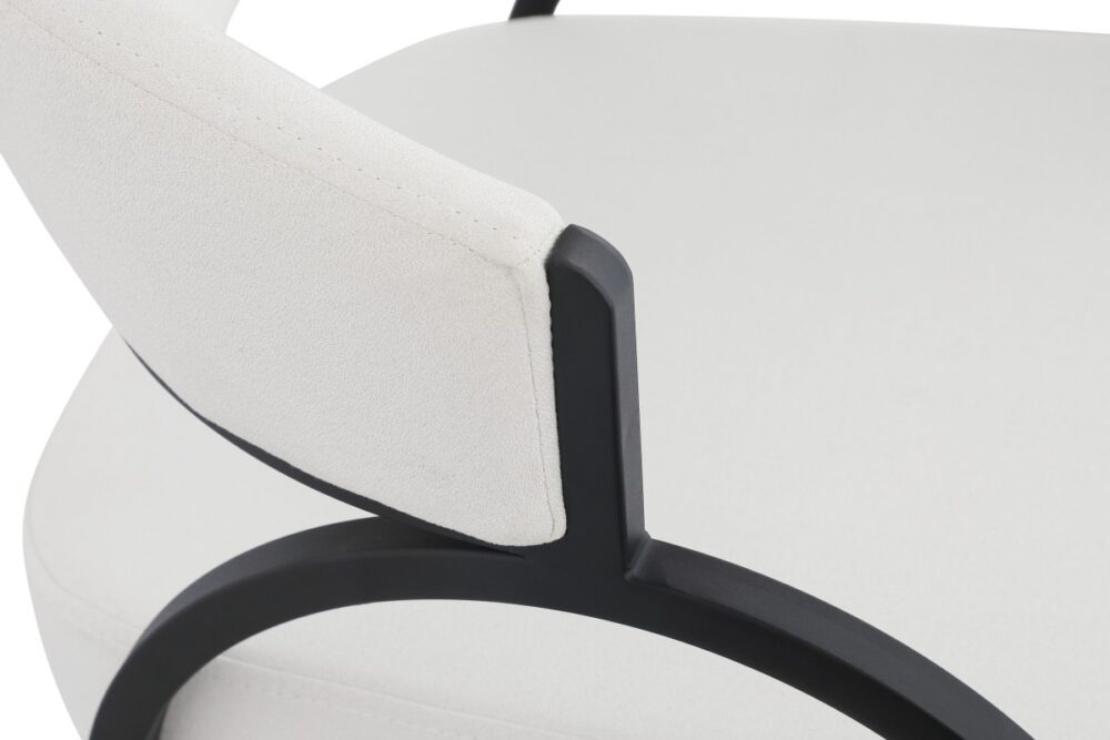 Alternative view of DINING CHAIR SET OF 2 - CREAM/BLACK