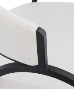 Alternative view of DINING CHAIR SET OF 2 - CREAM/BLACK