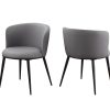 DINING CHAIR SET OF 2 GREY