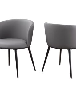 DINING CHAIR SET OF 2 GREY