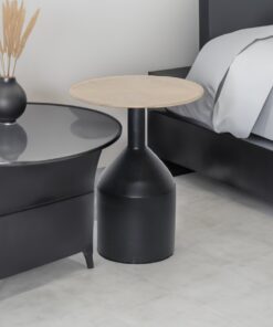 ACCENT TABLE - BLACK/GOLD