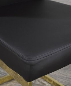 Alternative view of DINING CHAIR SET OF 2 - BLACK/GOLD