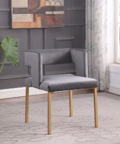 Alternative view of DINING CHAIR SET OF 2 GREY
