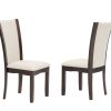 DINING CHAIR SET OF 2 ESPRESSO/BEIGE