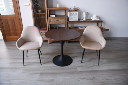 Alternative view of DINING CHAIR SET OF 2 VINTAGE BEIGE