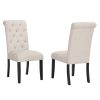 DINING CHAIR SET OF 2 BEIGE