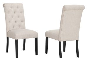 DINING CHAIR SET OF 2 BEIGE