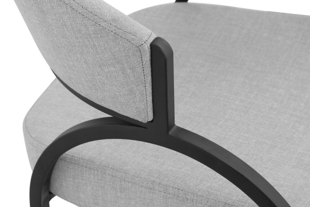 Alternative view of DINING CHAIR SET OF 2 - GREY/BLACK