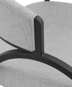 Alternative view of DINING CHAIR SET OF 2 - GREY/BLACK