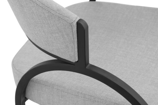 Alternative view of DINING CHAIR SET OF 2 - GREY/BLACK