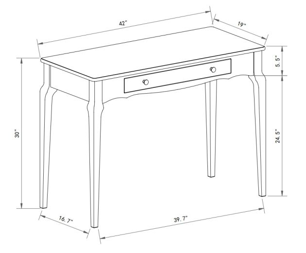 CONSOLE TABLE - GREY