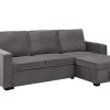 Charcoal Sectional Sofa Bed - Grey