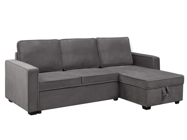 Charcoal Sectional Sofa Bed - Grey