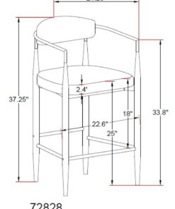 Counter Stool - Beige ( set of 2 )