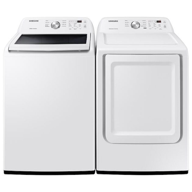 Samsung 5.2 Cu. Ft. High Efficiency Top Load Washer & 7.2 Cu. Ft. Electric Dryer - White - Image 11