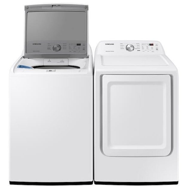 Samsung 5.2 Cu. Ft. High Efficiency Top Load Washer & 7.2 Cu. Ft. Electric Dryer - White - Image 7