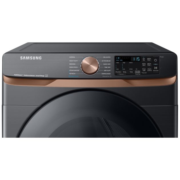 Samsung 5.8 Cu.Ft. Front Load Steam Washer & 7.5 Cu. Ft. Electric Steam Dryer - Black Stainless Steel - Image 17