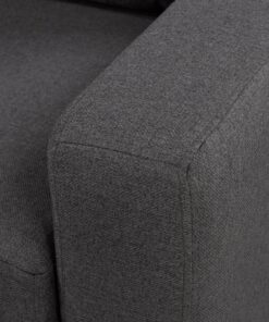 Dark Grey Sectional Sofa with Chrome Legs