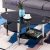 Glass Coffee Table in Black Marble