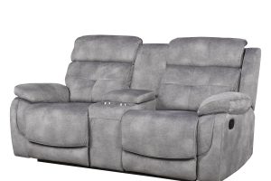 Grey Recliner Sofa and Loveseat