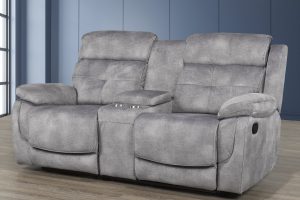 Grey Recliner Sofa and Loveseat