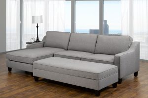 LHF Sectional & Ottoman in Grey