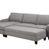 LHF Sectional & Ottoman in Grey