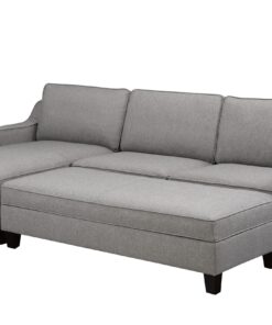 LHF Sectional & Ottoman in Grey