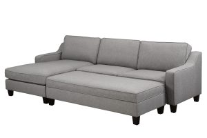 LHF Sectional & Ottoman in Grey