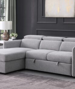 LHF Sectional Sleeper - Grey