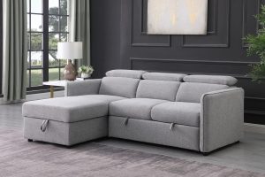 LHF Sectional Sleeper - Grey