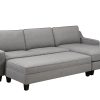 RHF Sectional & Ottoman in Grey