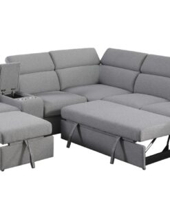 RHF Sectional Sofa Bed - Grey