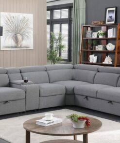 Alternative view of RHF Sectional Sofa Bed - Grey