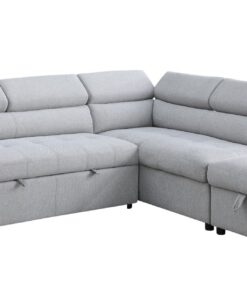 Sectional Sofa Bed with Storage in Light Grey