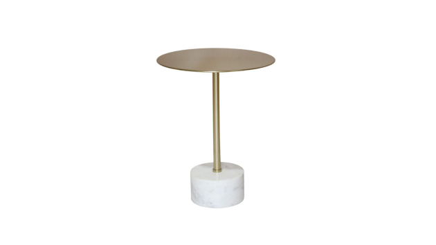 ACCENT TABLE - WHITE/GOLD