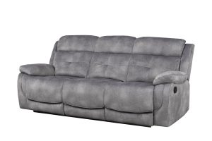 Grey Recliner Sofa and Loveseat