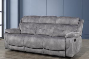 Grey Recliner Sofa and Loveseat