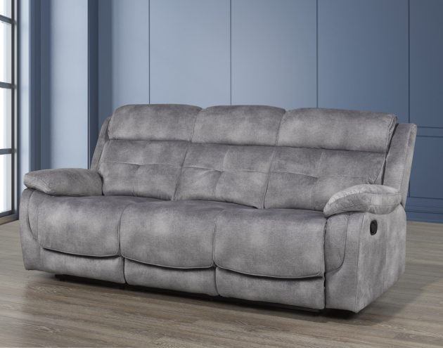 Grey Recliner Sofa and Loveseat